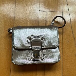 Coach Metallic Silver Crossbody Bag
